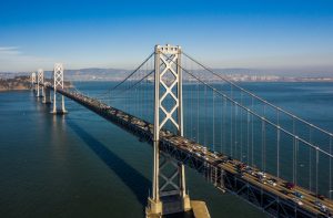 aerial view of bridge
